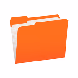 Pendaflex Color File Folders with Interior Grid, Dossier manila, lettre, Orange, Paysage, 1 pochettes, Papier