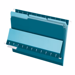 Pendaflex Interior File Folder, Dossier manila, lettre, Bleu, Paysage, 1 pochettes, Papier