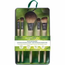EcoTools 79625016062, Jeu de brosses de maquillage, Assortie, Assortie, Synthétique, Bambou, Marron, Bambou