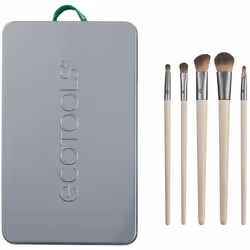 EcoTools 79625016277, Jeu de pinceaux pour le maquillage des yeux, Assortie, Assortie, Synthétique, Marron, Bois, Bambou