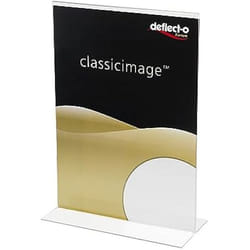Porte-affiche de comptoir - DEFLECTO - A3 - Vertical - Présentoir de bureau en T