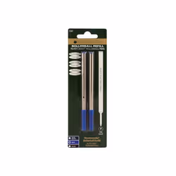 Recharges pour stylo roller - Marque Cross - Bleu - Pointe fine - Lot de 2