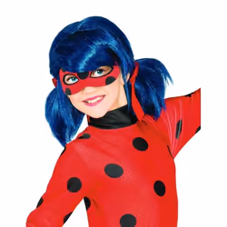 Perruque Ladybug Miraculous - RUBIES - Modèle Miraculous - Couleur Bleu - Pour Enfant