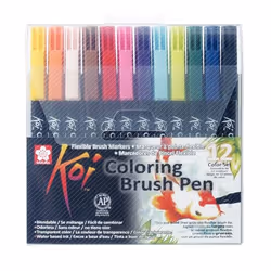 Talens XBR12A, 12 pièce(s), Multicolore, Pointe du marqueur, Multicolore, Encre à base d'eau, Unisexe