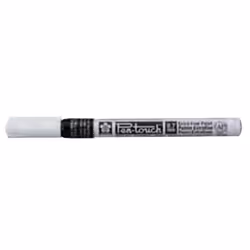 Sakura Pen-touch Regular, Noir, Blanc, 1 couleurs, Extra-fin, Rond, Verre, Métal, Papier, Plastique, Bois