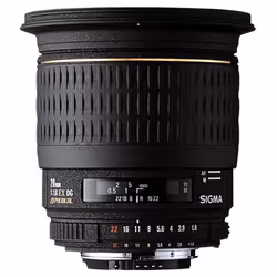 Sigma 20mm F1.8 EX DG ASPHERICAL RF, 0,2 m, 94.5°, Noir, 8,86 cm, 8,2 cm, 89,5 mm