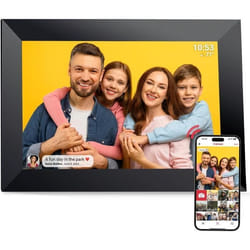 FRAMEO Cadre Photo Numérique WiFi VESWWE 101 Pouces 1280x800 IPS Écran Tactile Mémoire Intégrée 32 Go Rotation Automatique Parta