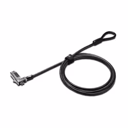 Kensington Câble de sécurité NanoSaver® ultrafin à combinaison, 1,8 m, Kensington, Clé, Noir