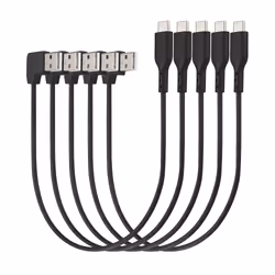 Kensington Câble USB-C de chargement et de synchronisation (lot de 5), 0,327 m, USB A, USB C, USB 2.0, 480 Mbit/s, Noir