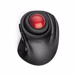 Kensington Trackball Orbit® Fusion™ sans fil, Droitier, Laser, RF sans fil, 1500 DPI, Noir, Rouge