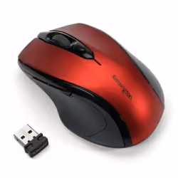 Kensington Souris sans fil taille moyenne Pro Fit® - rouge rubis, Droitier, Optique, RF sans fil, 1600 DPI, Rouge