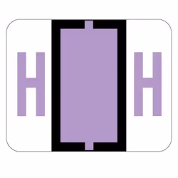 Smead BCCR Bar Style Color Coded Labels H - Lavender, 31,8 mm, 25,4 mm, 500 pièce(s), 1 feuilles