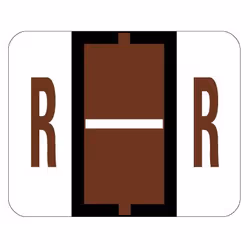 Smead BCCR Bar Style Color Coded Labels R - Brown, 31,8 mm, 25,4 mm, 500 pièce(s), 1 feuilles
