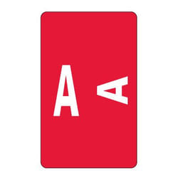 Smead AlphaZ® ACCS Color Coded Alphabetic Label A - Red étiquette auto-collante Rouge 100 pièce(s)