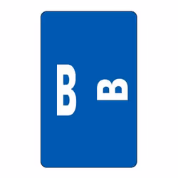 Smead AlphaZ® ACCS Color Coded Alphabetic Label B - Dark Blue, 25,4 mm, 41 mm, 100 pièce(s)