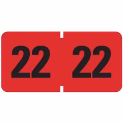 Smead 68322, Noir, Rouge, Rectangle, Noir sur rouge, 38,1 mm, 19,1 mm, 500 pièce(s)