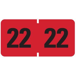 Smead 68322 étiquette auto-collante Rectangle Noir, Rouge