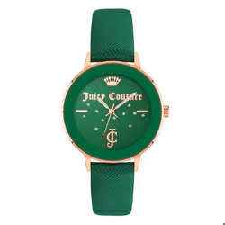 Montre femme - Juicy Couture - JC1264RGGN - Cuir - Quartz - 38mm