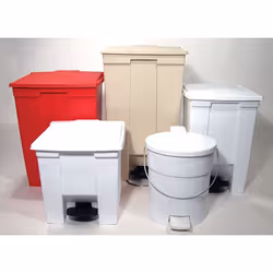 Rubbermaid Step-On 6146 87,1 L Rectangulaire Polyéthylène haute densité (HDPE), Polypropylène (PP) Blanc