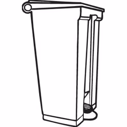 Rubbermaid Step-On 6146 87,1 L Rectangulaire Polyéthylène haute densité (HDPE), Polypropylène (PP) Blanc - Vue supplémentaire 5