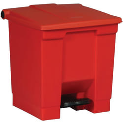 Rubbermaid Step-On 6143 30,3 L Rectangulaire Polyéthylène haute densité (HDPE), Polypropylène (PP) Rouge