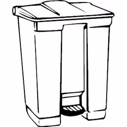 Rubbermaid Step-On 6143 30,3 L Rectangulaire Polyéthylène haute densité (HDPE), Polypropylène (PP) Rouge