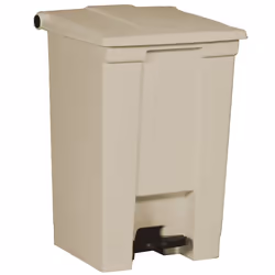 Rubbermaid Step-On 6144, 45,4 L, Rectangulaire, Polyéthylène haute densité (HDPE), Polypropylène (PP), Beige, Pédale, FM, UV, ...