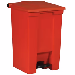 Rubbermaid Step-On 6144, 45,4 L, Rectangulaire, Polyéthylène haute densité (HDPE), Polypropylène (PP), Rouge, Pédale, FM, UV, ...