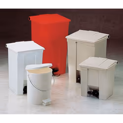 Rubbermaid Step-On 6144 45,4 L Rectangulaire Polyéthylène haute densité (HDPE), Polypropylène (PP) Rouge
