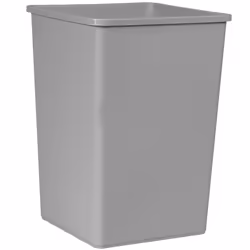 Rubbermaid Untouchable 3958, 132,5 L, Carré, Polyéthylène à basse densité linéaire, Gris, 495 mm, 495 mm