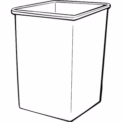 Rubbermaid Untouchable 3958 132,5 L Carré Polyéthylène à basse densité linéaire Gris