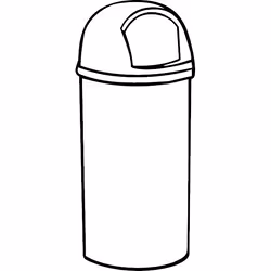 Rubbermaid Marshal 8170-88 94,6 L Rond Noir