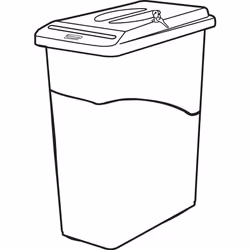 Rubbermaid Slim Jim 9W15 87,1 L Rectangulaire Gris