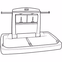 Rubbermaid 7818-88 table à langer Polypropylène (PP) Gris