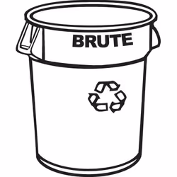 Rubbermaid Brute 2632-73 121,1 L Rond Polyéthylène Bleu - Vue supplémentaire 6