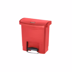 Rubbermaid 1883563, 15 L, Rectangulaire, Plastique, Résine, Rouge, Pédale, Plastique