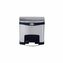 Rubbermaid 1901982 poubelle 15 L Rectangulaire Métal Noir, Métallique