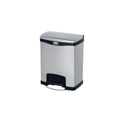 Rubbermaid 1901985 poubelle 30 L Rectangulaire Métal, Plastique Noir, Gris