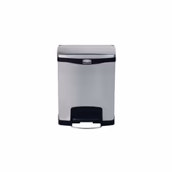 Rubbermaid 1901985 poubelle 30 L Rectangulaire Métal, Plastique Noir, Gris