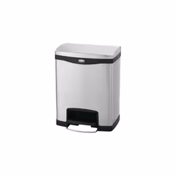 Rubbermaid 1901987, 30 L, Rectangulaire, Métal, Plastique, Noir, Gris, Pédale, Plastique