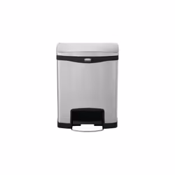 Rubbermaid 1901987 poubelle 30 L Rectangulaire Métal, Plastique Noir, Gris