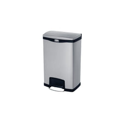 Rubbermaid 1901992 poubelle 49 L Rectangulaire Métal, Plastique Noir, Gris