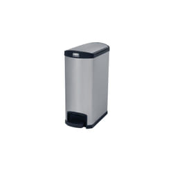 Rubbermaid 1901993 poubelle 49 L Rectangulaire Métal, Plastique Noir, Gris