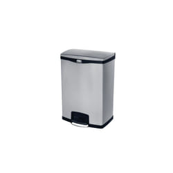 Rubbermaid 1901999 poubelle 90 L Rectangulaire Métal, Plastique Noir, Gris