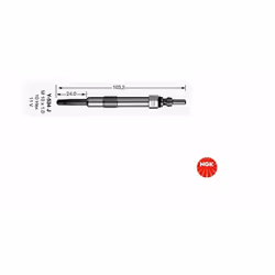 Bougie de prechauffage NGK Y-534J DP36 Description Bougie de prechauffage NGK Y-534J DP36 Bougie de préchauffage de la marque ...