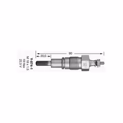 Bougie de prechauffage NGK Y-874-1 Description Bougie de prechauffage NGK Y-874-1 Bougie de préchauffage de la marque NGK, ve ...