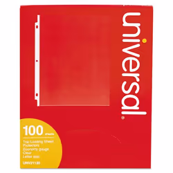 Universal UNV21130 protecteur de feuilles lettre Polypropylène (PP) 100 pièce(s)