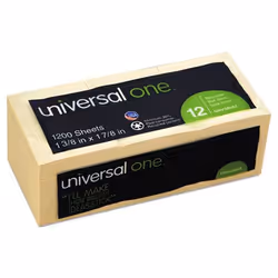 Universal UNV28062, Rectangle, Jaune, 38 mm, 51 mm, 100 feuilles