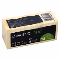 Universal UNV28062 Post-it Rectangle Jaune 100 feuilles Auto-adhésif