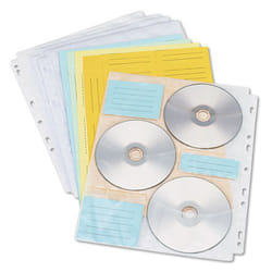 Innovera IVR39301 étui disque optique Étui pour classeur 3 disques Transparent